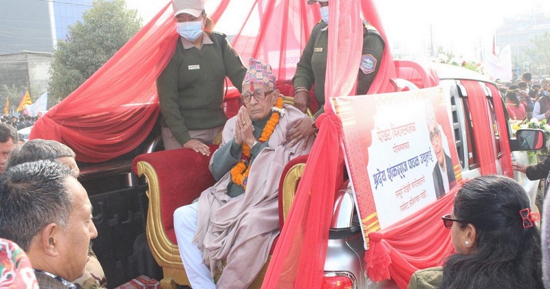 Former regional head Pathak honoured in Pokhara