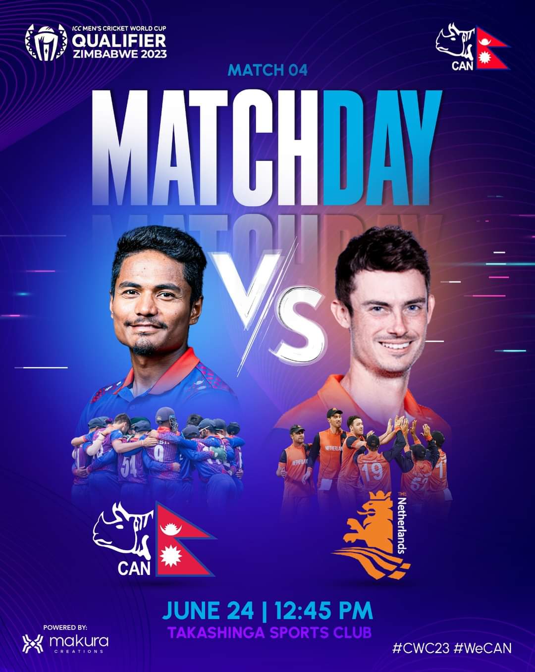 Nepal to play against Netherlands in the ICC Cricket World Cup Qualifiers