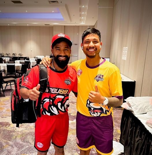 Sandeep and Dipendra in New Jersey at Global T20 Cricket Tournament