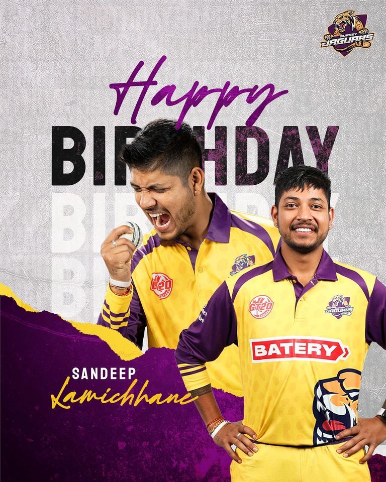 Sandeep Lamichhane celebrate birthday on the field
