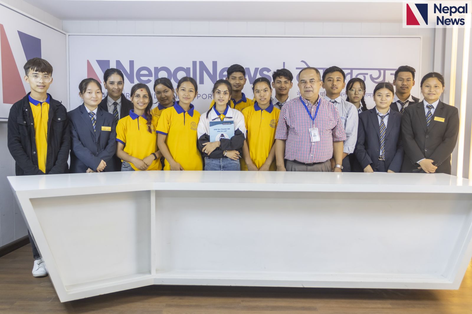 Study tour of NepalNews by Journalism students