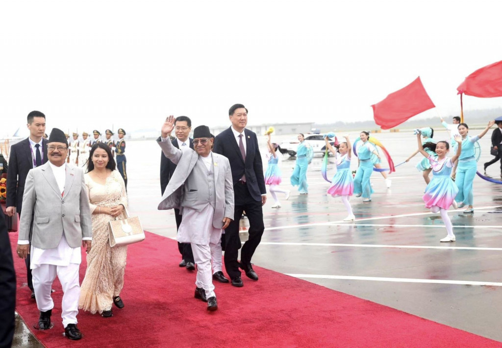 Prime Minister Dahal arrives in Chongqing