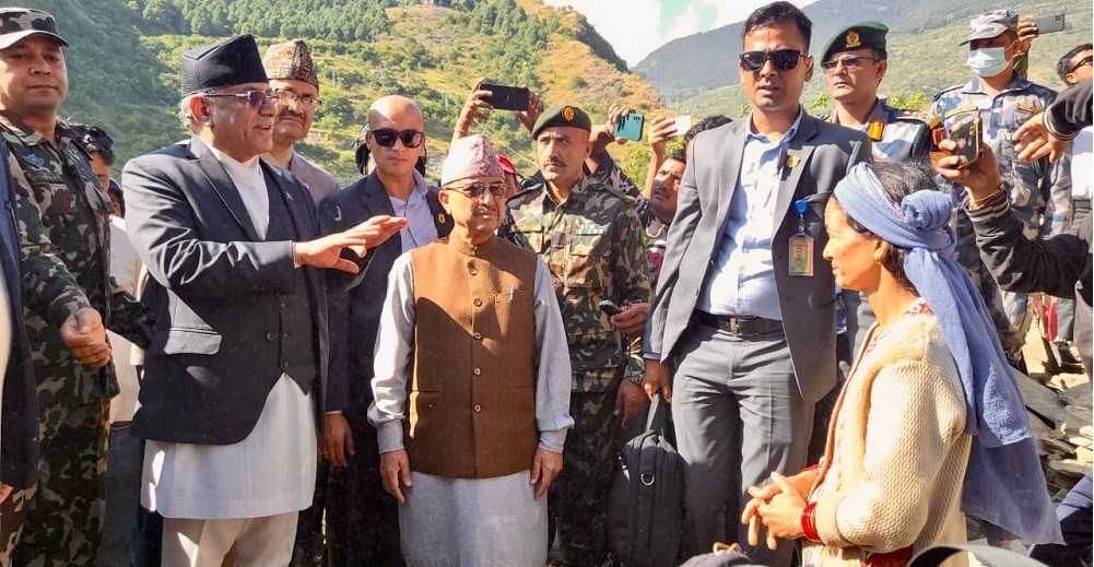 PM Dahal Aids Bajhang Quake Survivors
