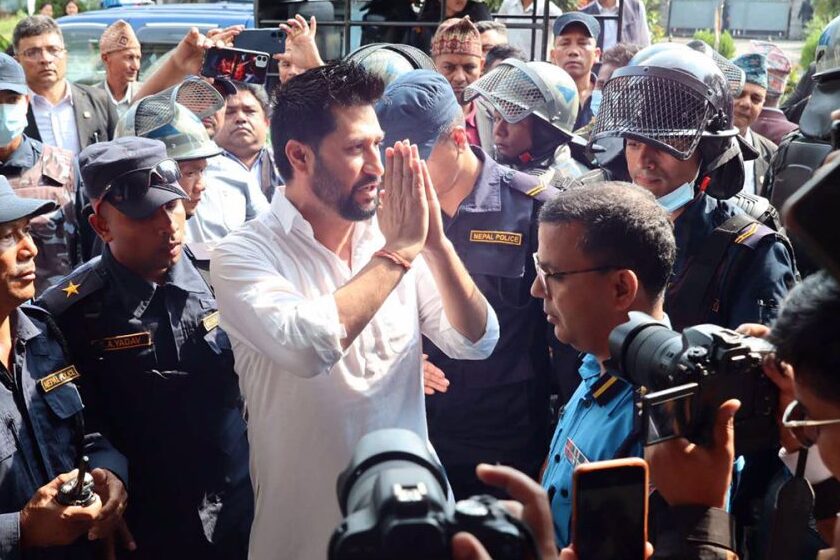RSP Chair Lamichhane appears in Kathmandu District Court