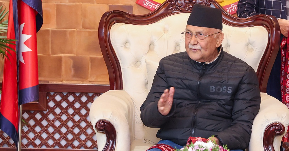 PM Oli dismisses rumors about splitting political parties