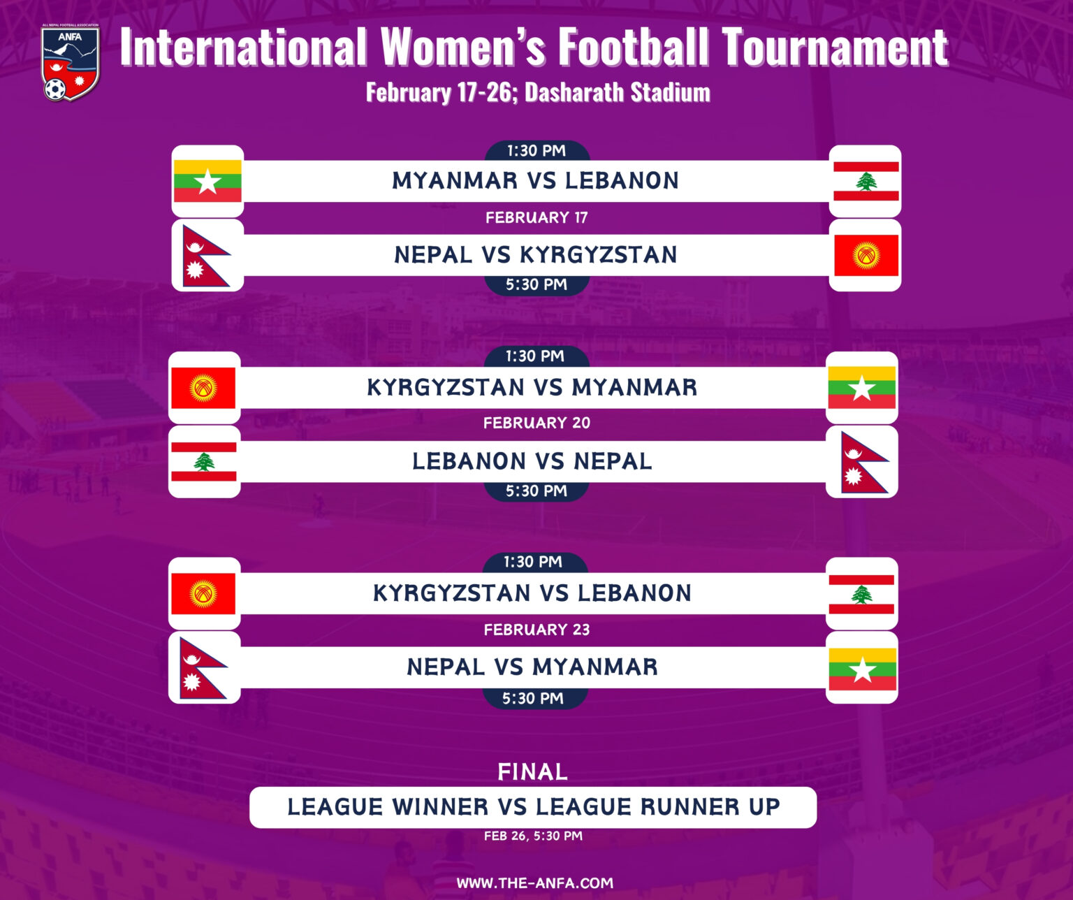 Four Nations Football: Nepal playing against Kyrgyzstan