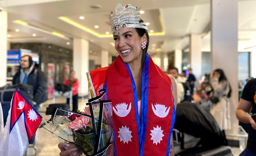 Miss Globe 2024 Winner Diana Moreno Arrives in Nepal to Judge National Pageant