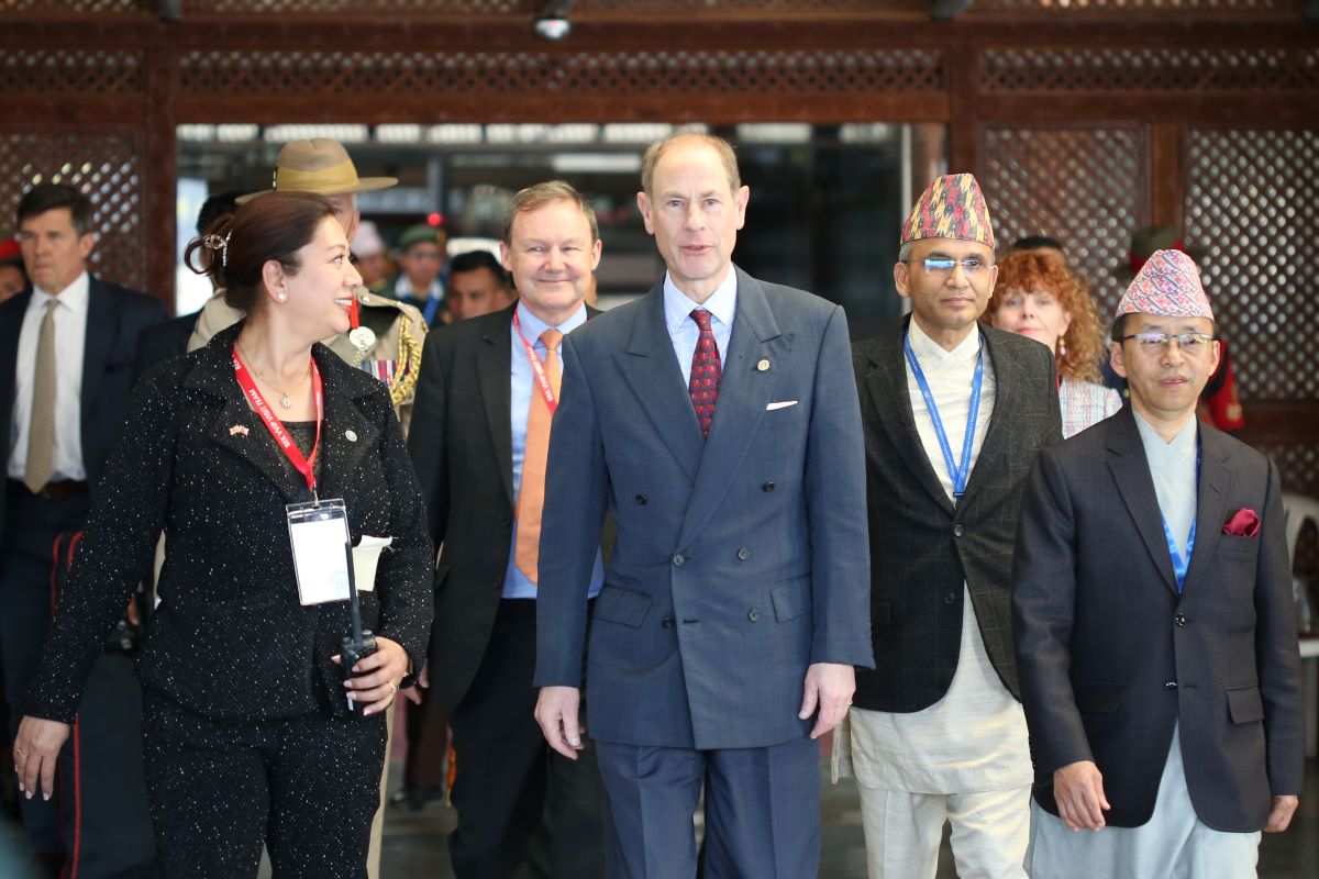British Prince Edward arrives in Kathmandu