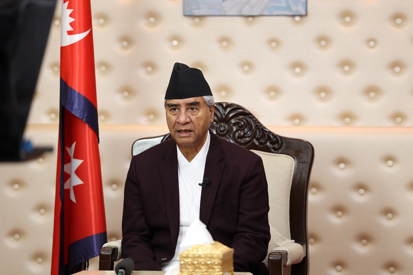 NC President Deuba holds talks with top leaders