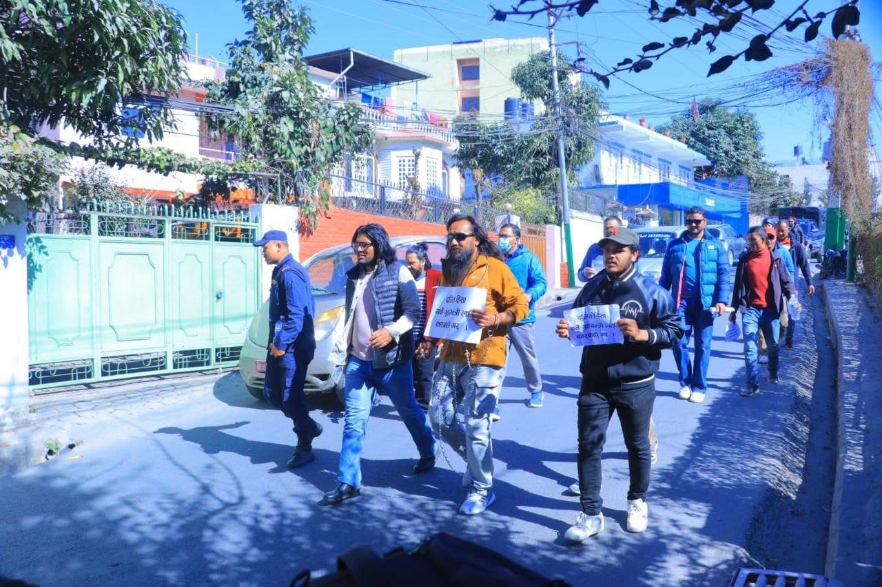 Dalit Youth Rally at Nepali Congress Office Demands Home Minister Lekhak’s Removal