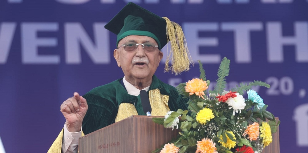 PM Oli urges university students to use their knowledge sincerely in nation’s interest