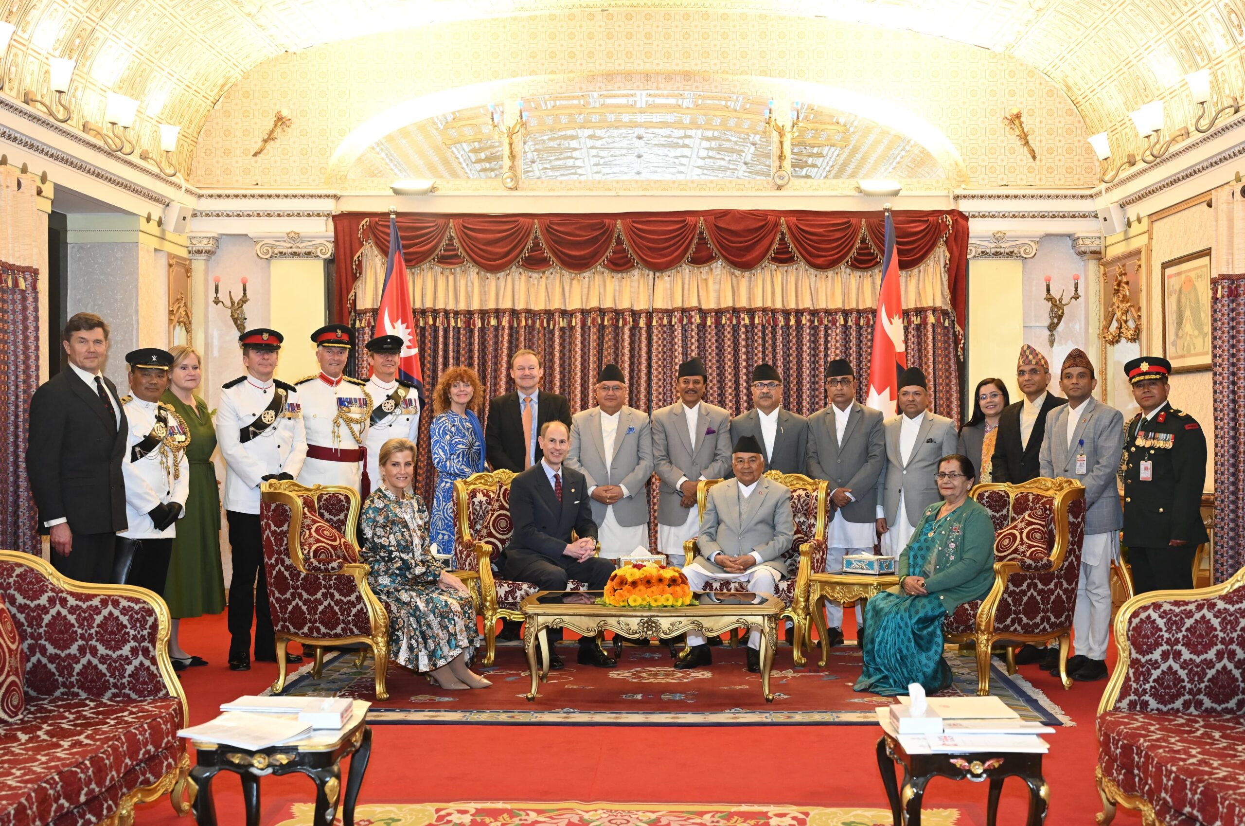 British Prince Edward holds courtesy meeting with President Paudel