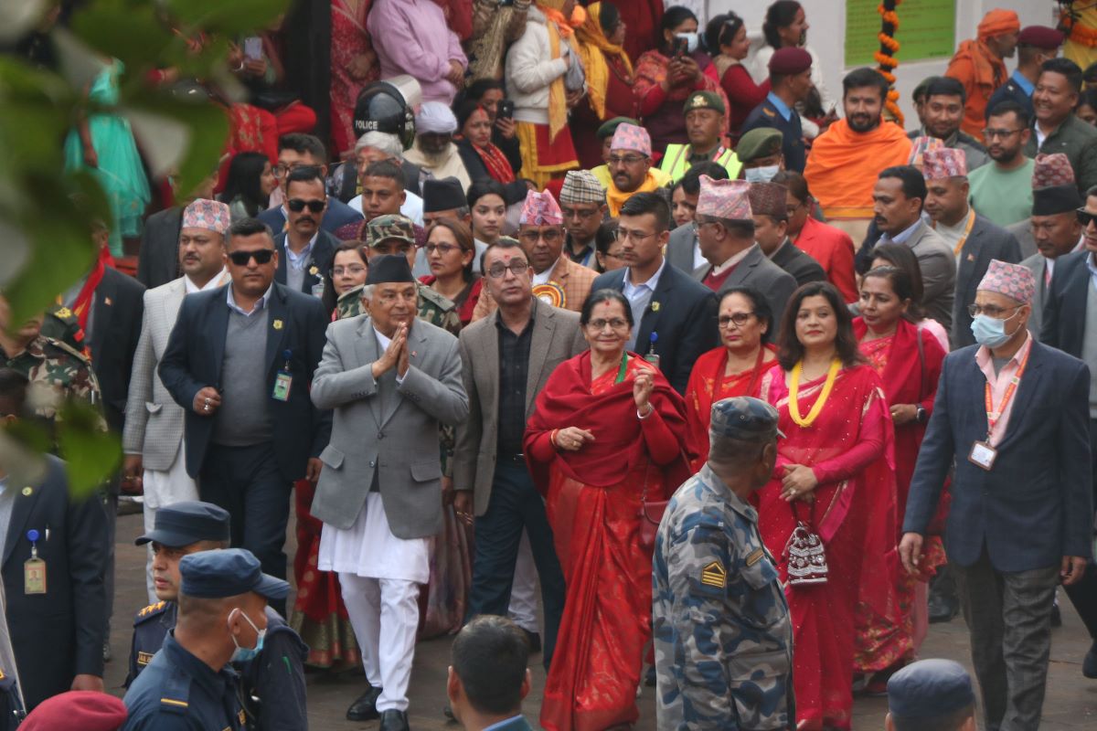 President, Vice-President worship at Pashupatinath Temple
