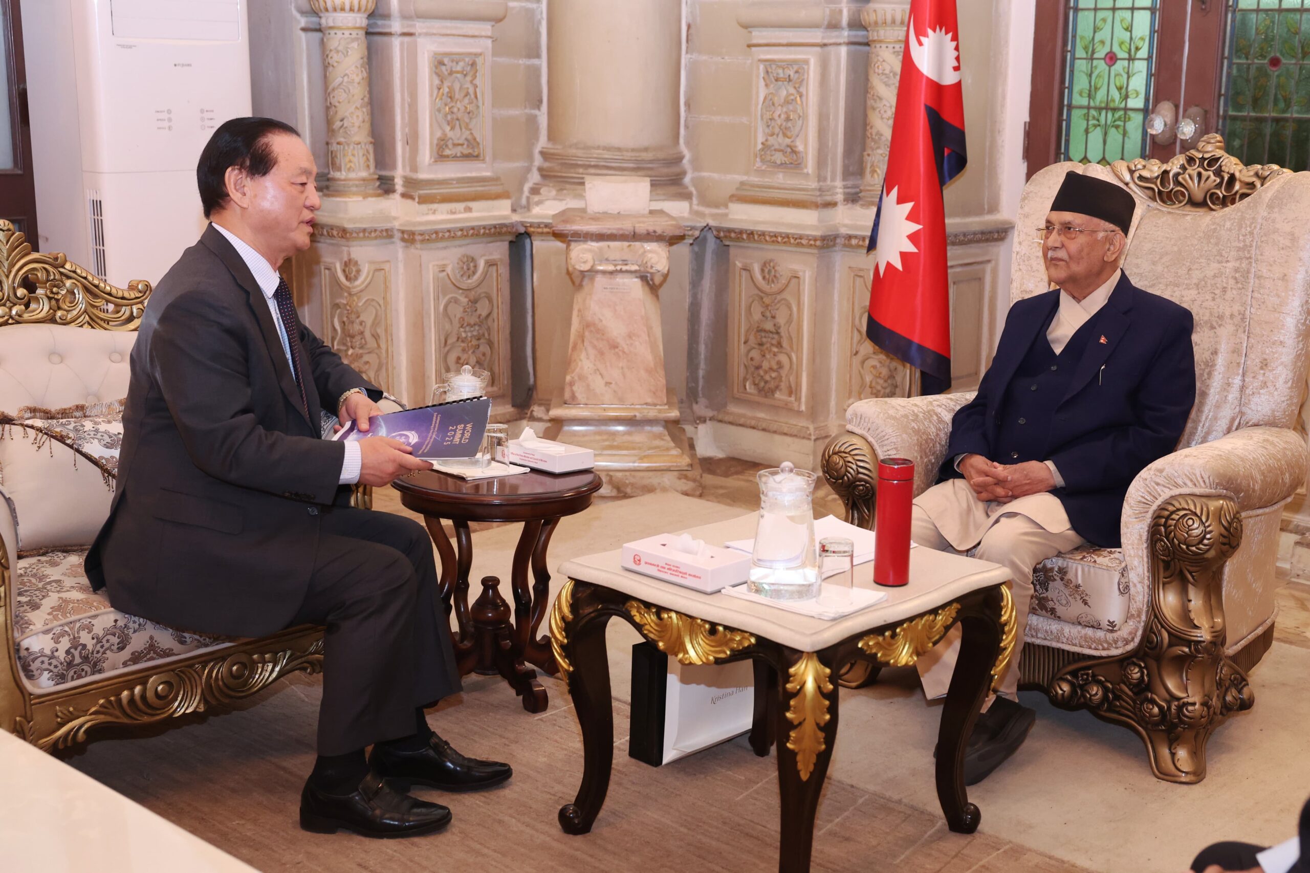 Universal Peace Federation Chairman Yang meets with PM Oli