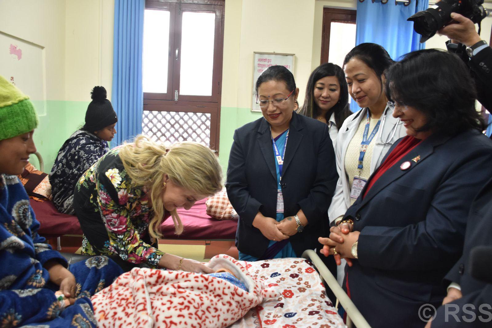 Duchess of Edinburg visits Bhaktapur Hospital