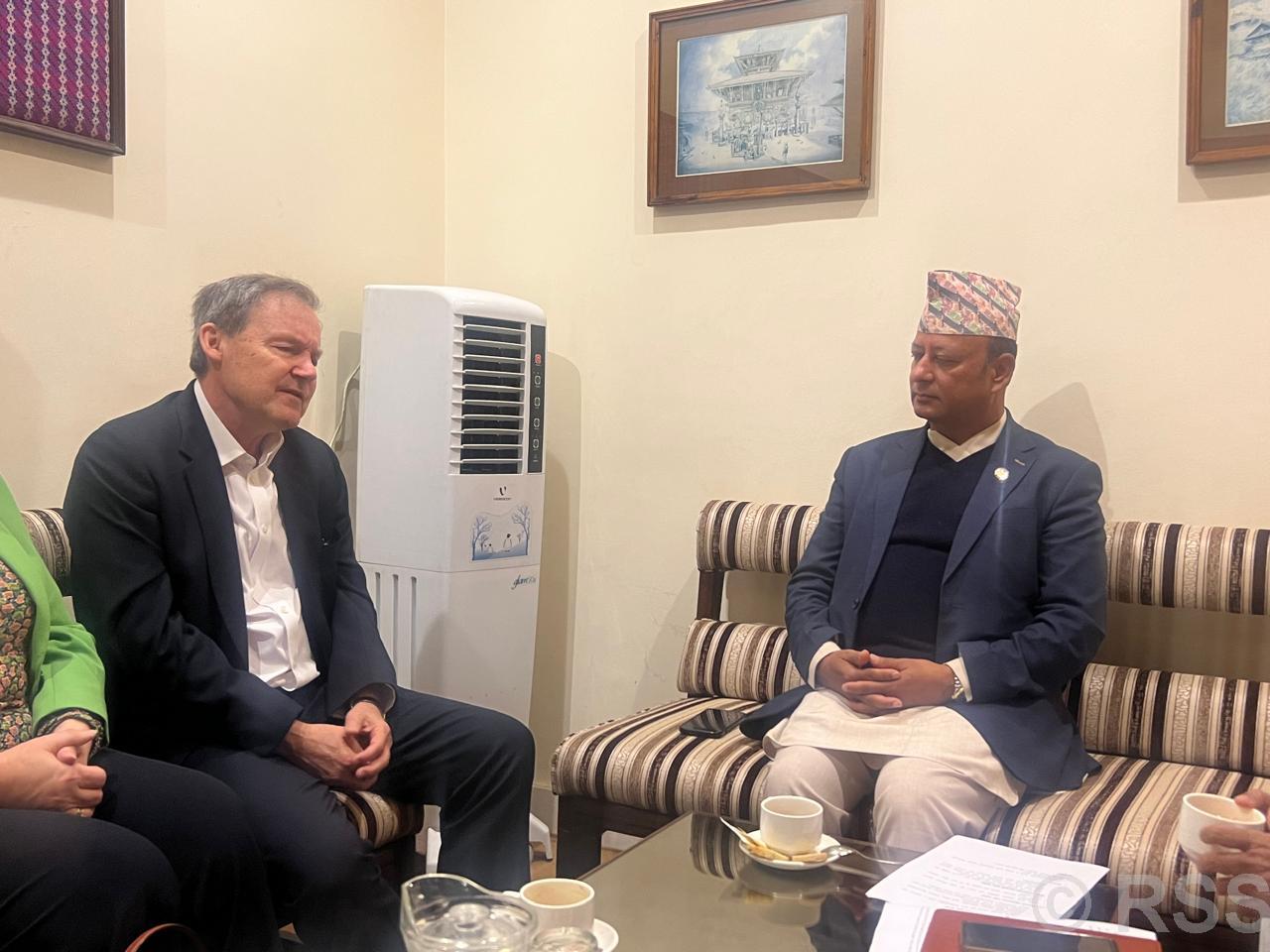 UK Ambassador calls on Minister Khadka