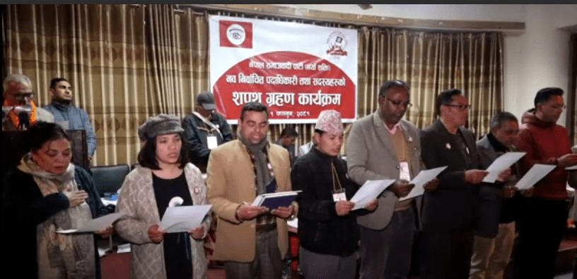Dr Bhattarai sworn in as Chair of NSP (Naya Shakti)