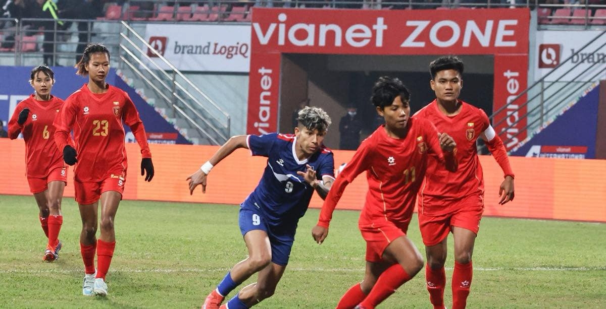 Nepal Falls Behind Early in Second Half Against Myanmar in Four-Nation Women’s Championship