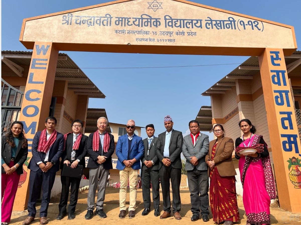 Japan-supported new classroom building handed over in Udayapur