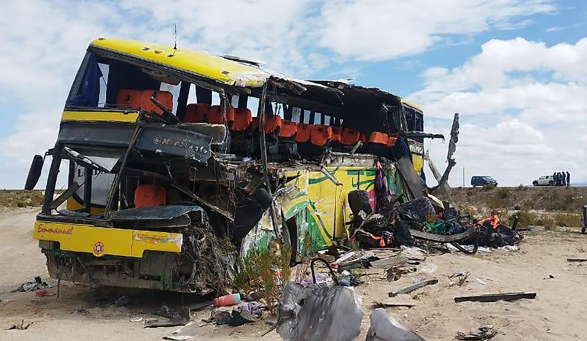 At least 37 dead in Bolivia after two buses collide
