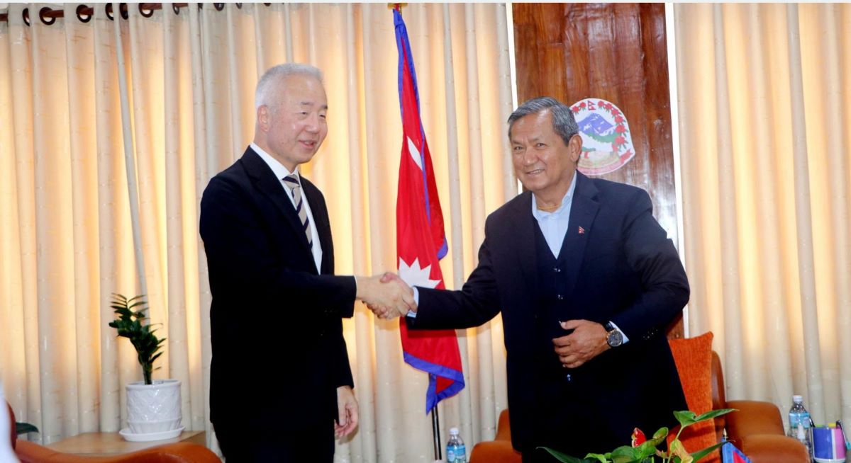Japan’s new ambassador Maeda calls on Minister Gurung