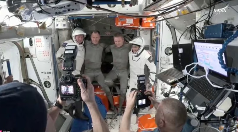 Astronauts finally head home after unexpected nine-month ISS stay