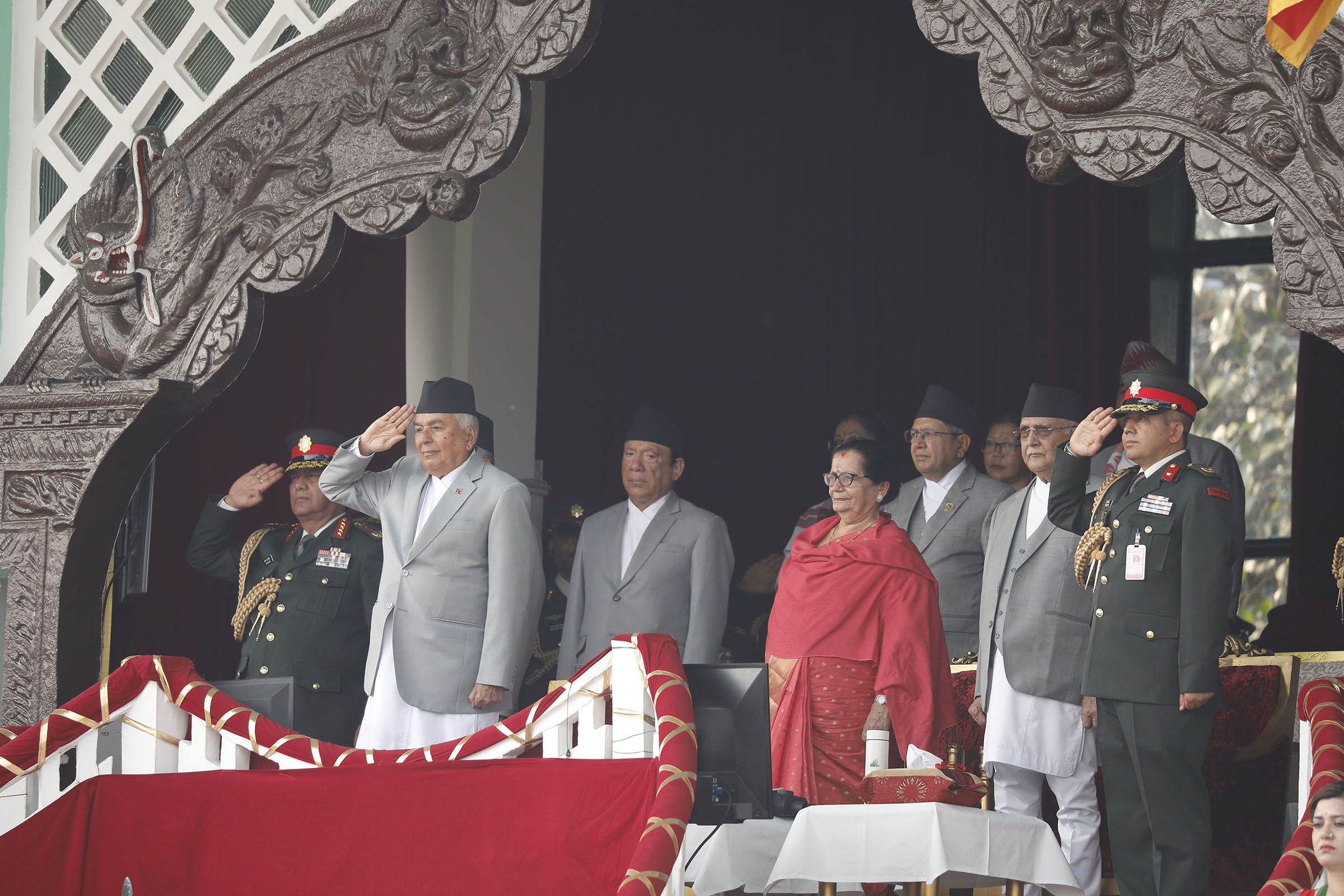 President Paudel observes Ghode Jatra celebrations