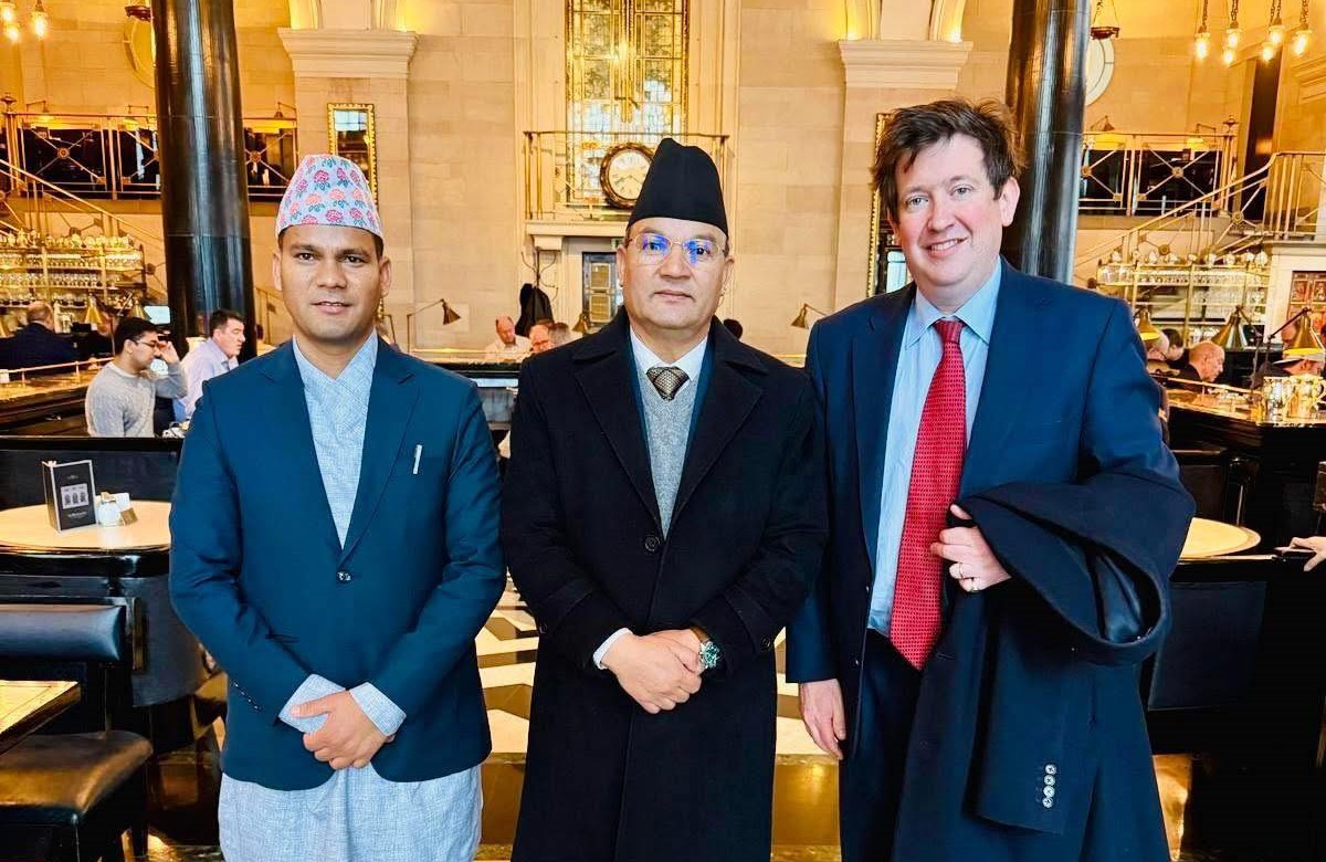Member of UK House of Lords, Lord Camoys, calls on Forests Minister Thakuri