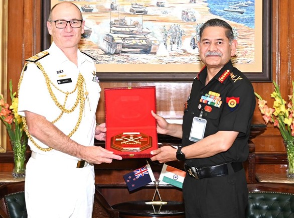 New Zealand Navy Chief, COAS Dwivedi discuss ways to enhance defence cooperation
