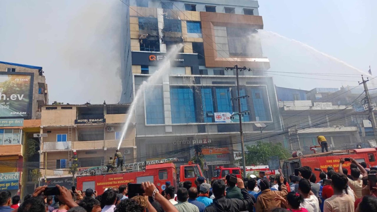 Fire at Itahari’s Centre Plaza brought under control