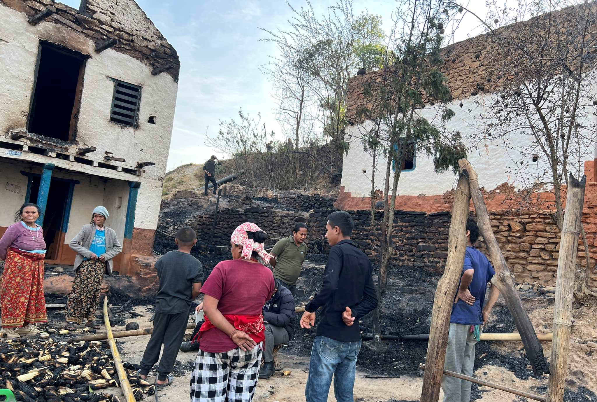 Fire destroys 17 houses, eight home shades and 10 sheds