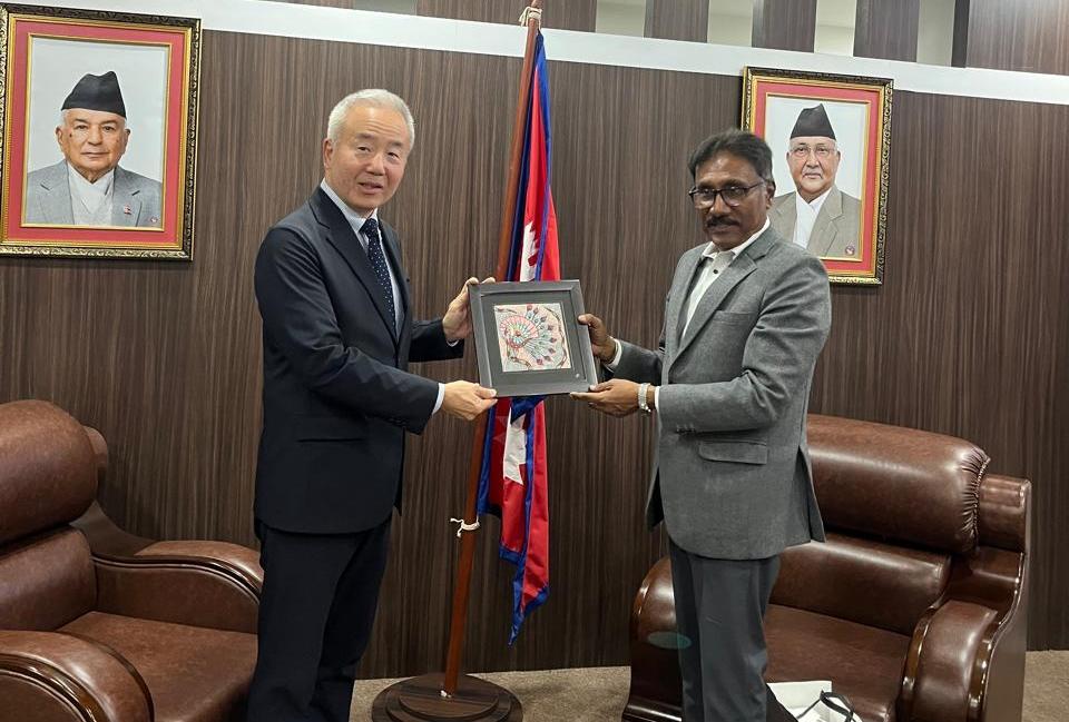 Japanese Ambassador calls on Labour Minister Bhandari