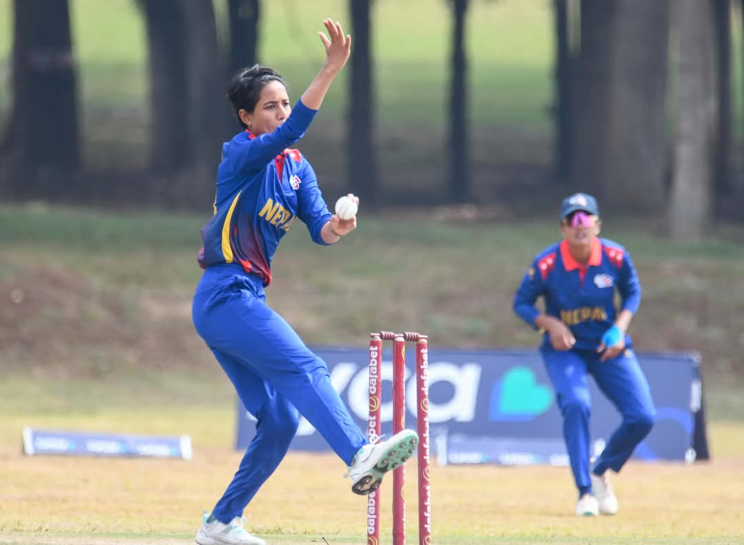 T20 International: Nepal bowling against Uganda
