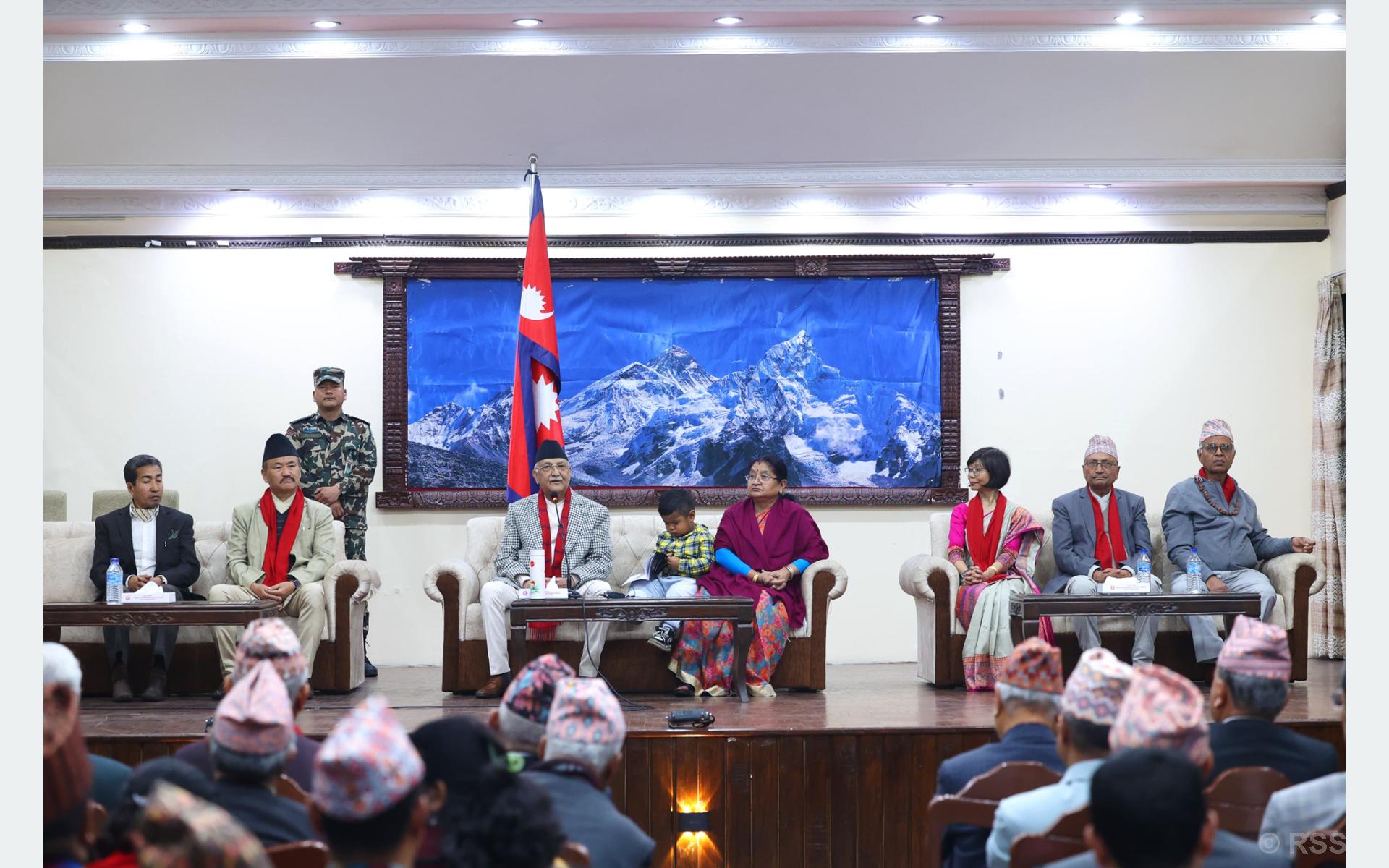 PM Oli welcomes participants of Himabatkhanda literature conference
