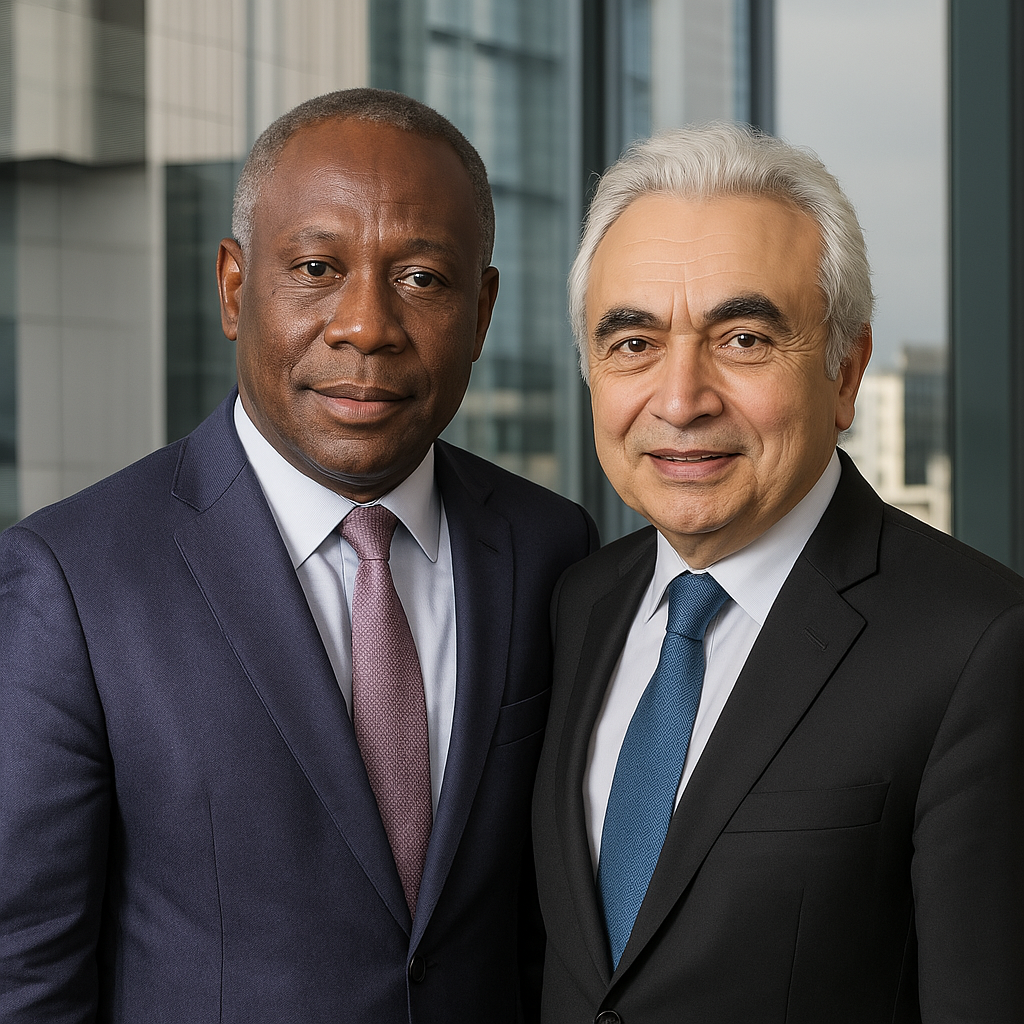 Fatih Birol and Alain Ebobisse