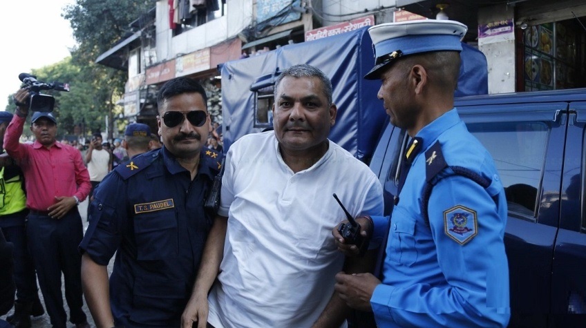 Fugitive Durga Prasai arrested from Jhapa, being brought to Kathmandu