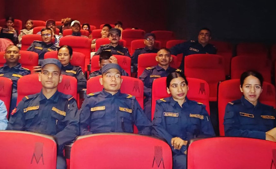 From Duty to Drama: Police Officers Enjoy ‘Pitambar’ on the Big Screen