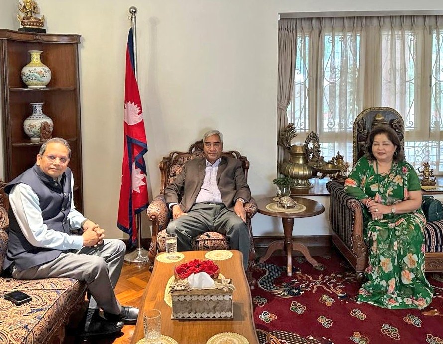BJP foreign affairs chief Chauthaiwale meets Deuba duo