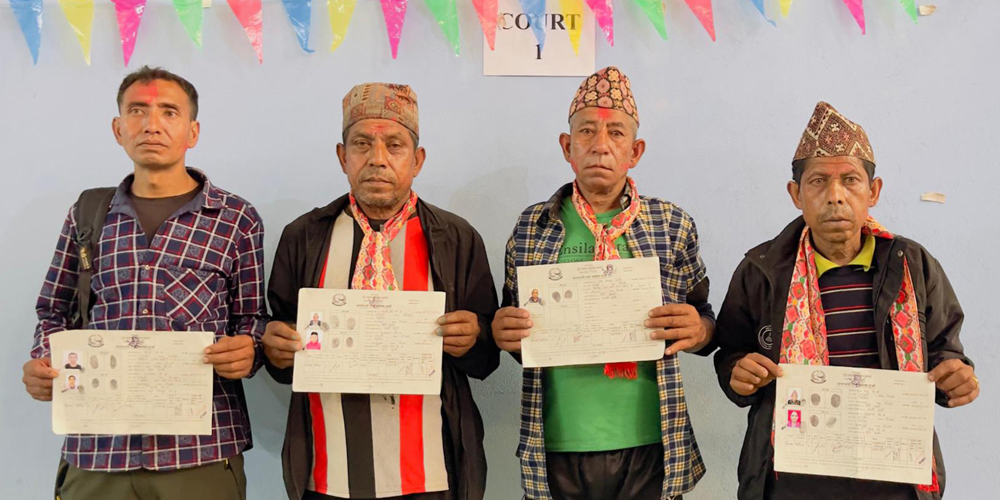 Land titles distributed to landless Dalit families