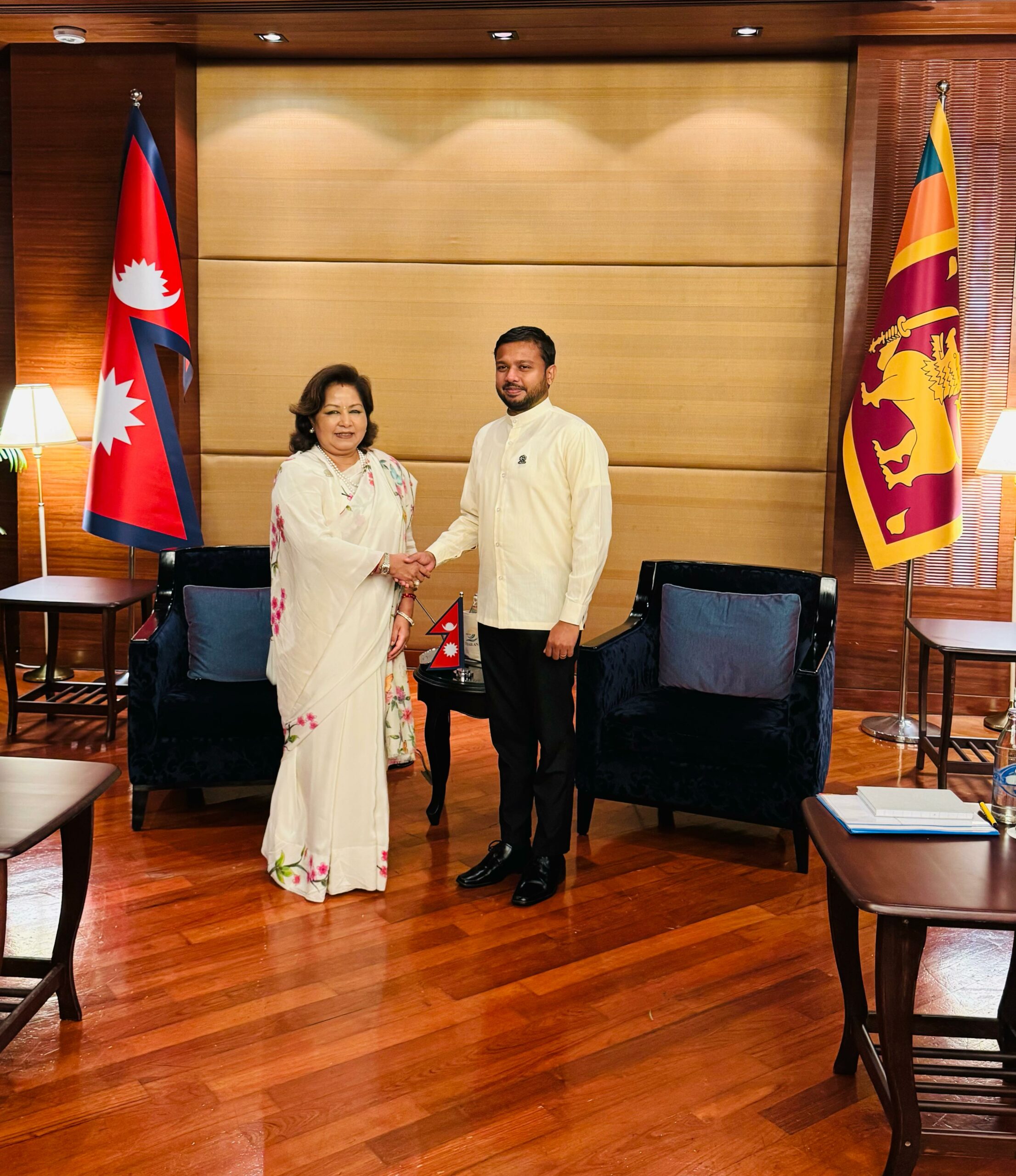 Foreign Minister Rana meets with Sri Lankan Deputy Foreign Minister in Bangkok