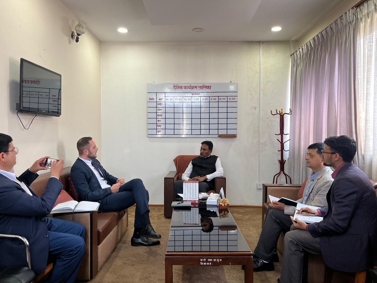 Minister Bhandari, Deputy Chief of Mission of Bosnia discuss labour agreement