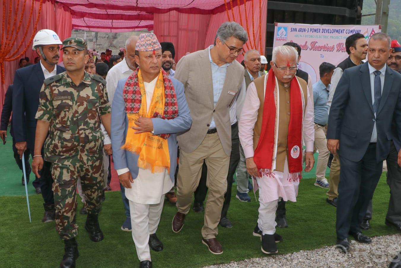 Energy Ministers of Nepal and India inspect Arun III Project