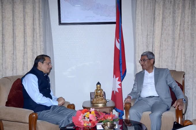 BJP foreign affairs head Chauthaiwale calls on Home Minister Lekhak