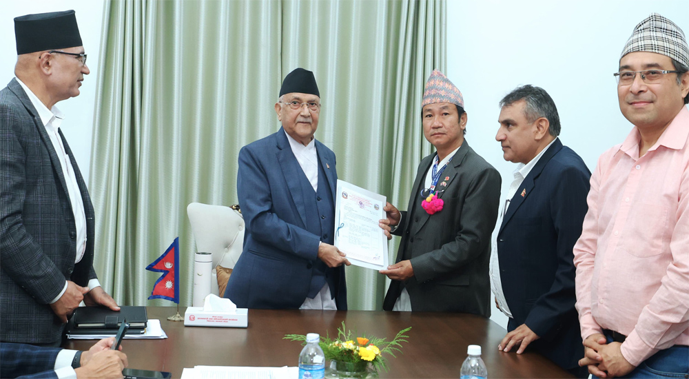 Process to ensure drinking water to Dharan folks begins: PM Oli
