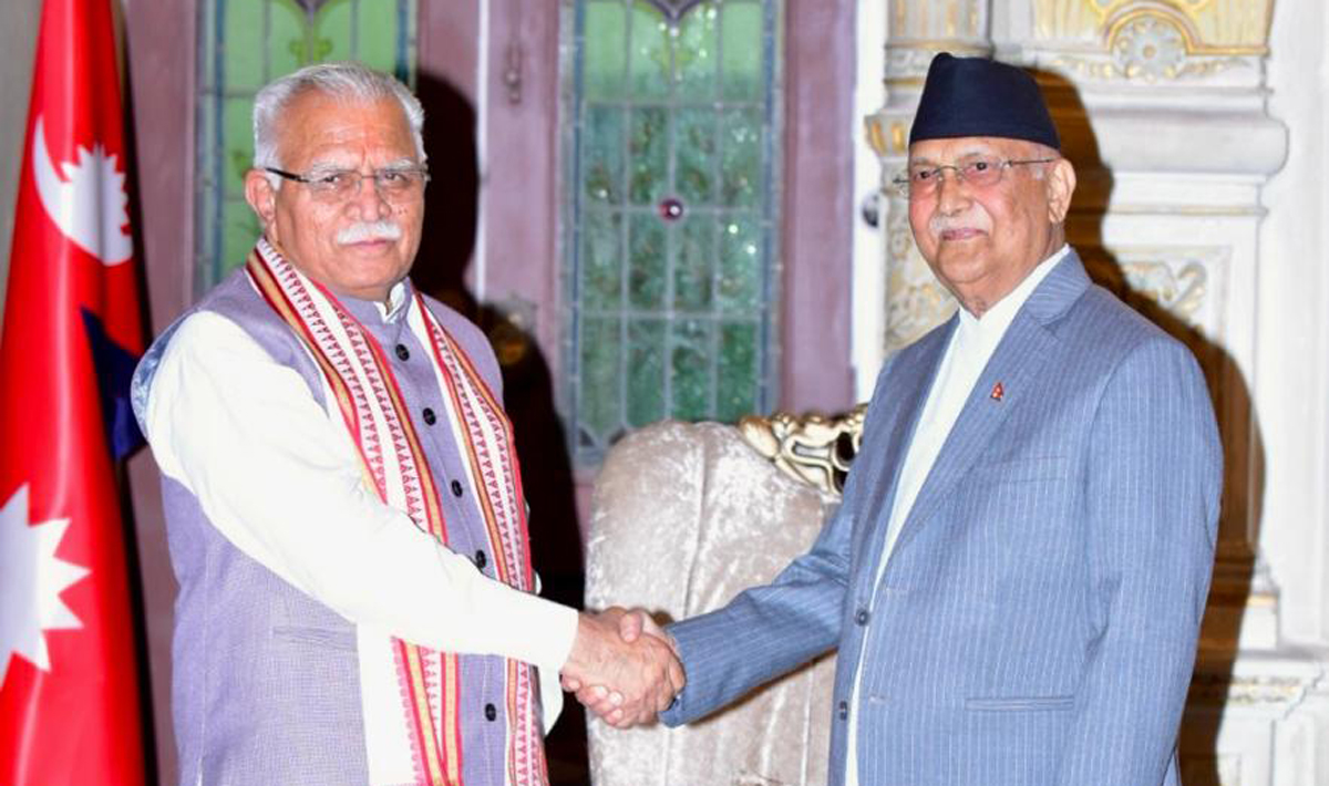 Indian Power Minister Khattar calls on PM Oli
