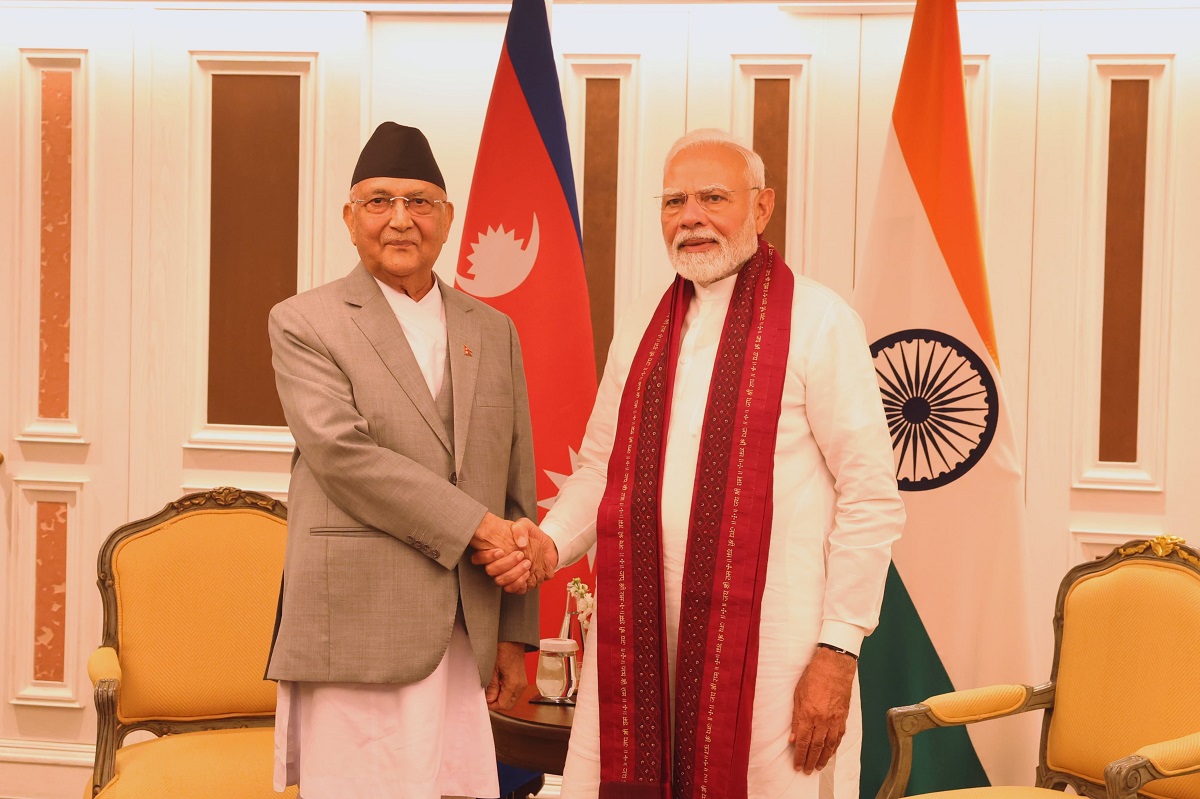 PM Oli and Indian PM Modi hold talks in Bangkok
