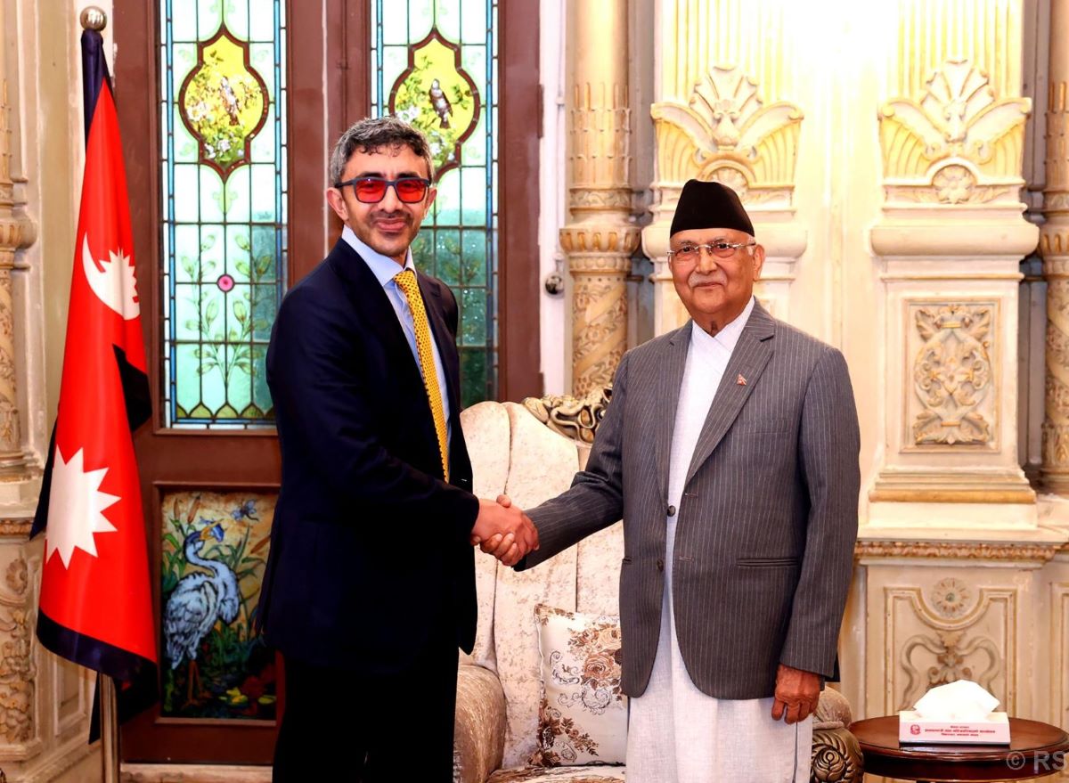 DPM Nahyan of the UAE pays courtesy call on PM Oli