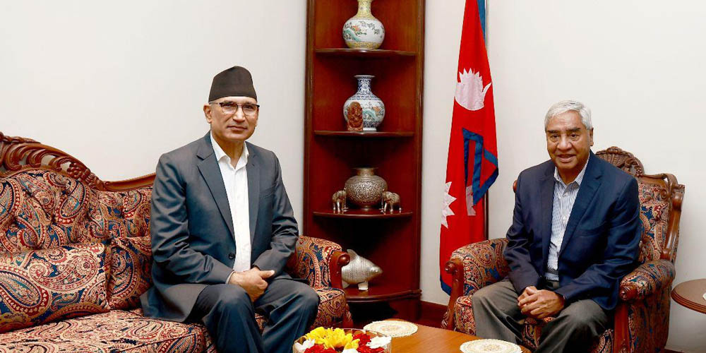 Finance Minister Paudel consults NC President Deuba on upcoming budget