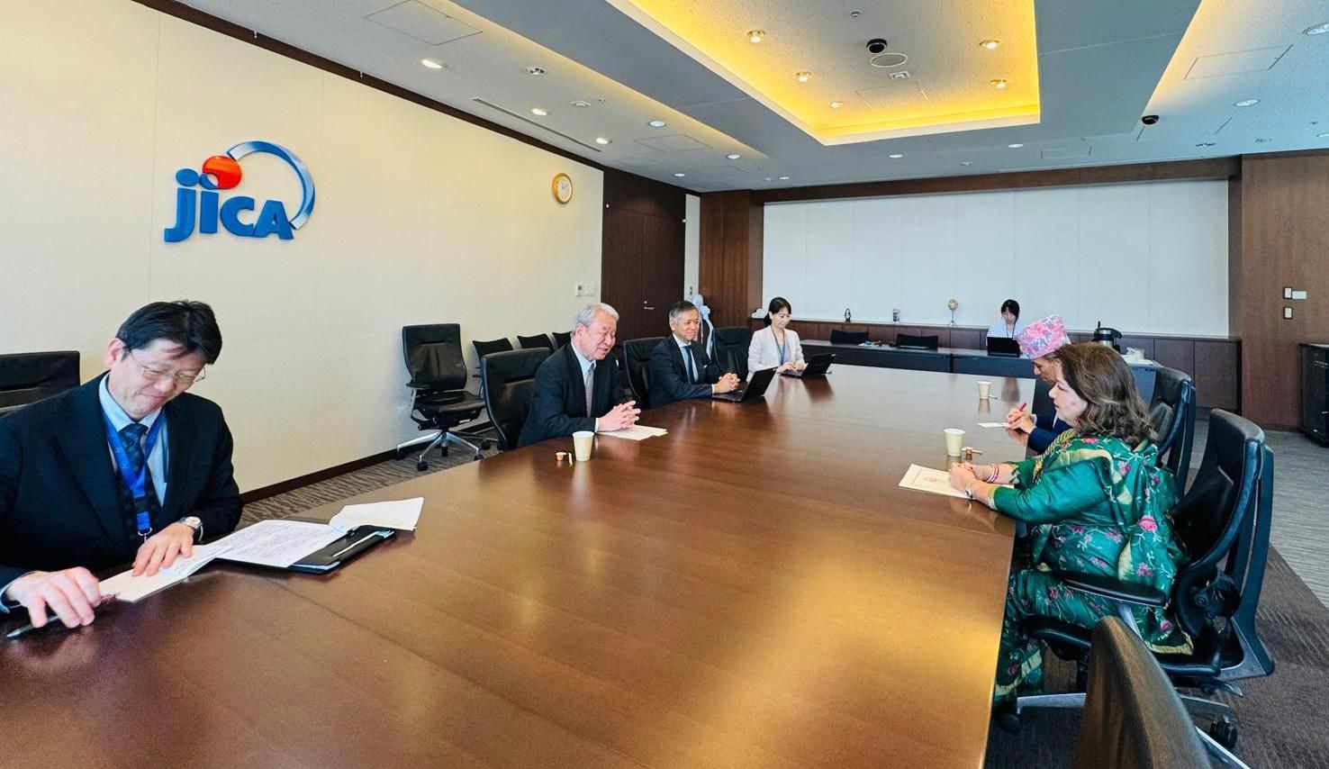 Foreign Minister Rana meets JICA President