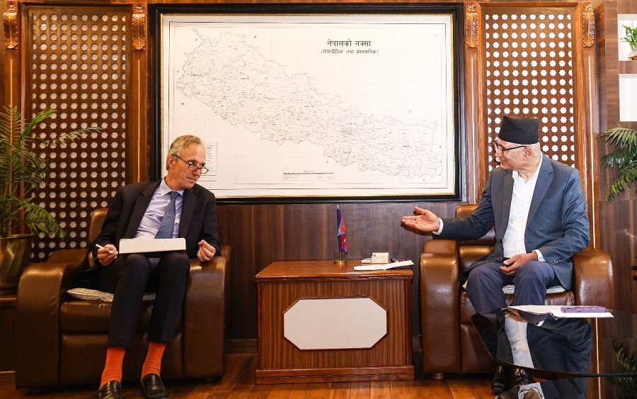 Finance Minister Paudel meets World Bank VP Raiser